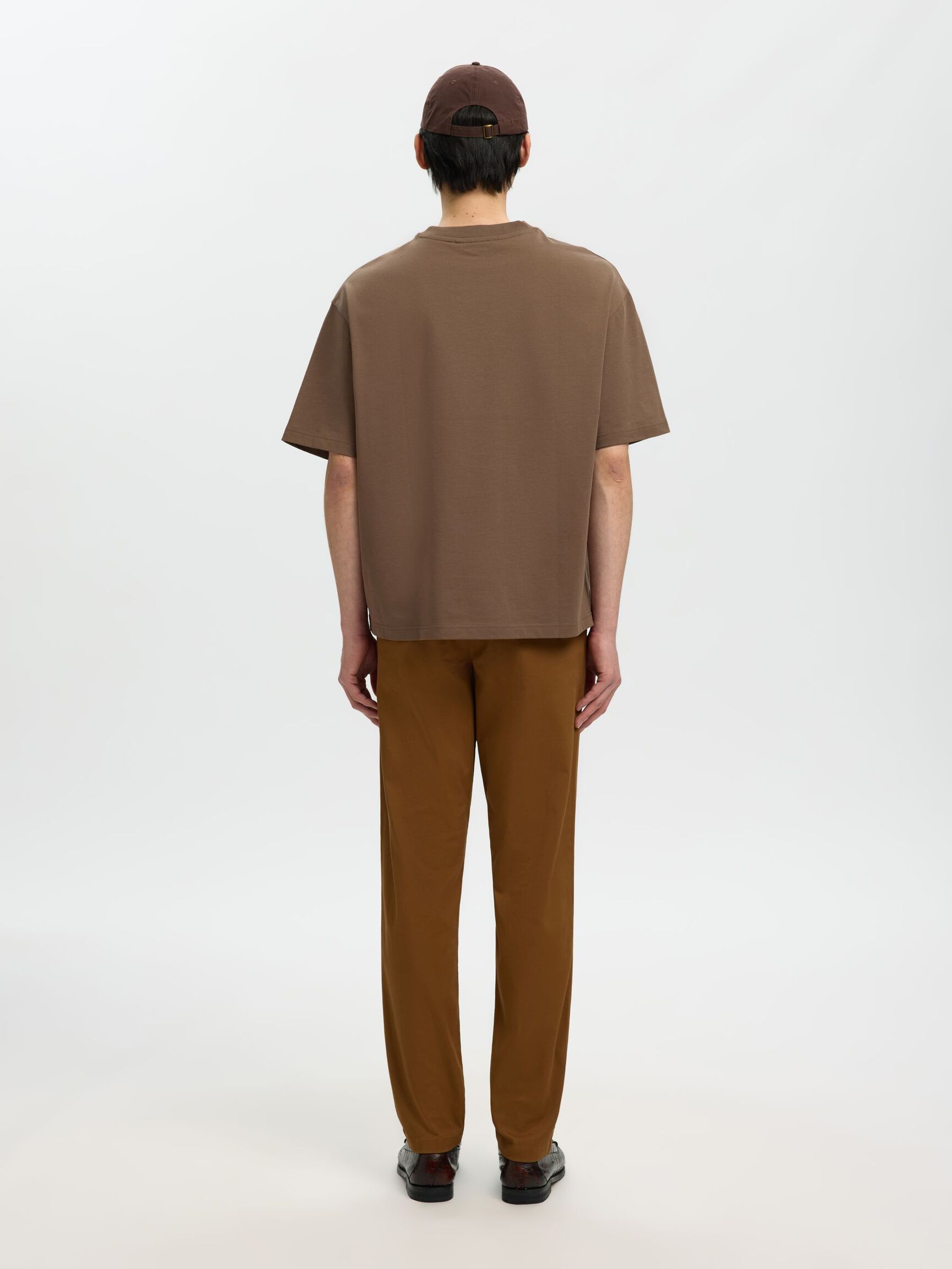 100% COTTON CREWNECK T-SHIRT, Chocolate Chip, highres