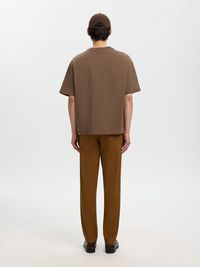 100% COTTON CREWNECK T-SHIRT, Chocolate Chip, highres