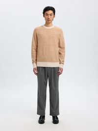 LONG-SLEEVED KNITTED JUMPER, Chipmunk, highres