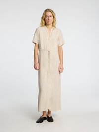 KORTE MOUWEN BLOUSEJURK, Sandshell, highres