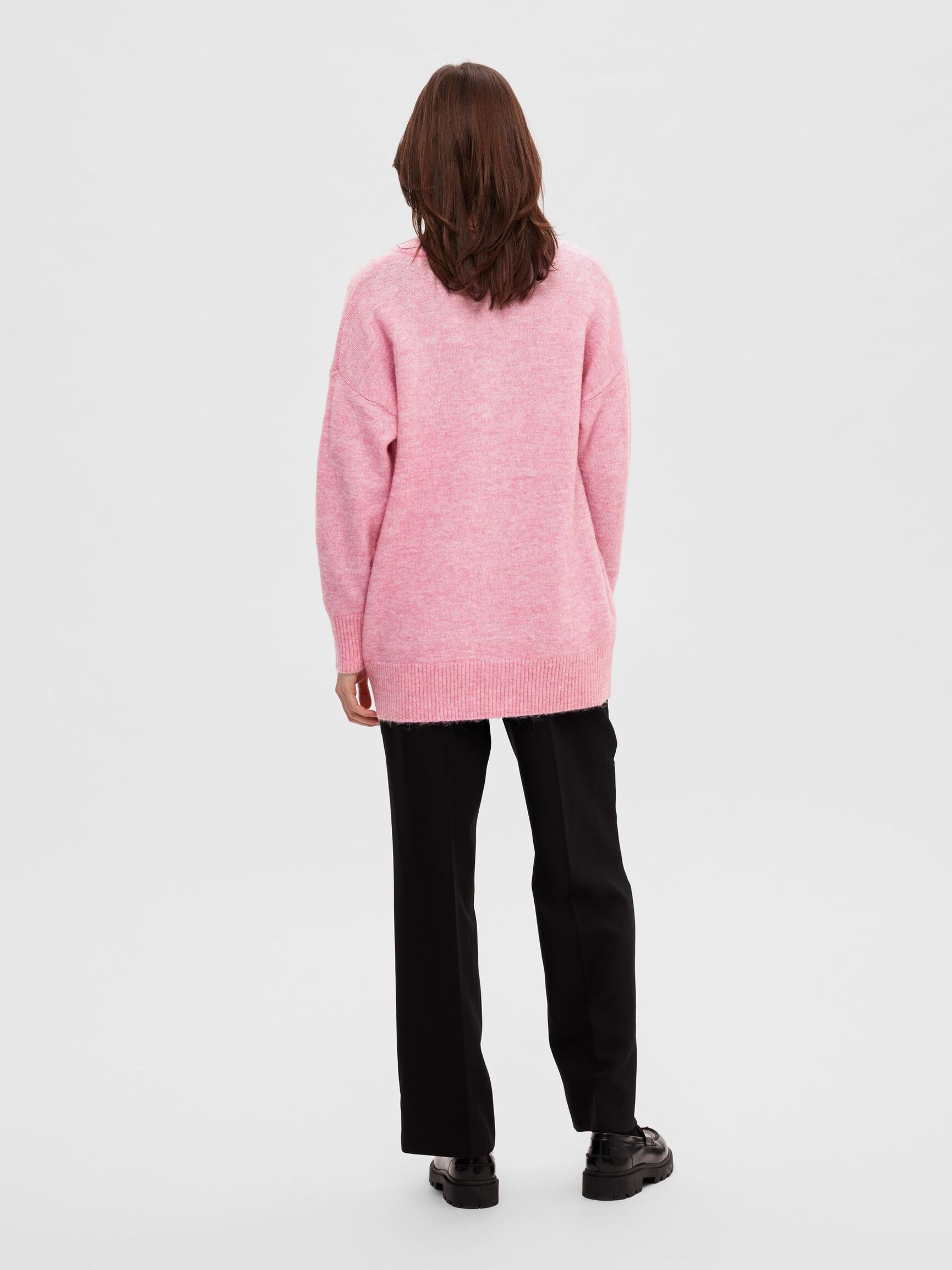 LONG WOOL BLEND CARDIGAN, Moonlite Mauve, highres