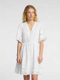 BRODERT MINIKJOLE, Bright White, highres