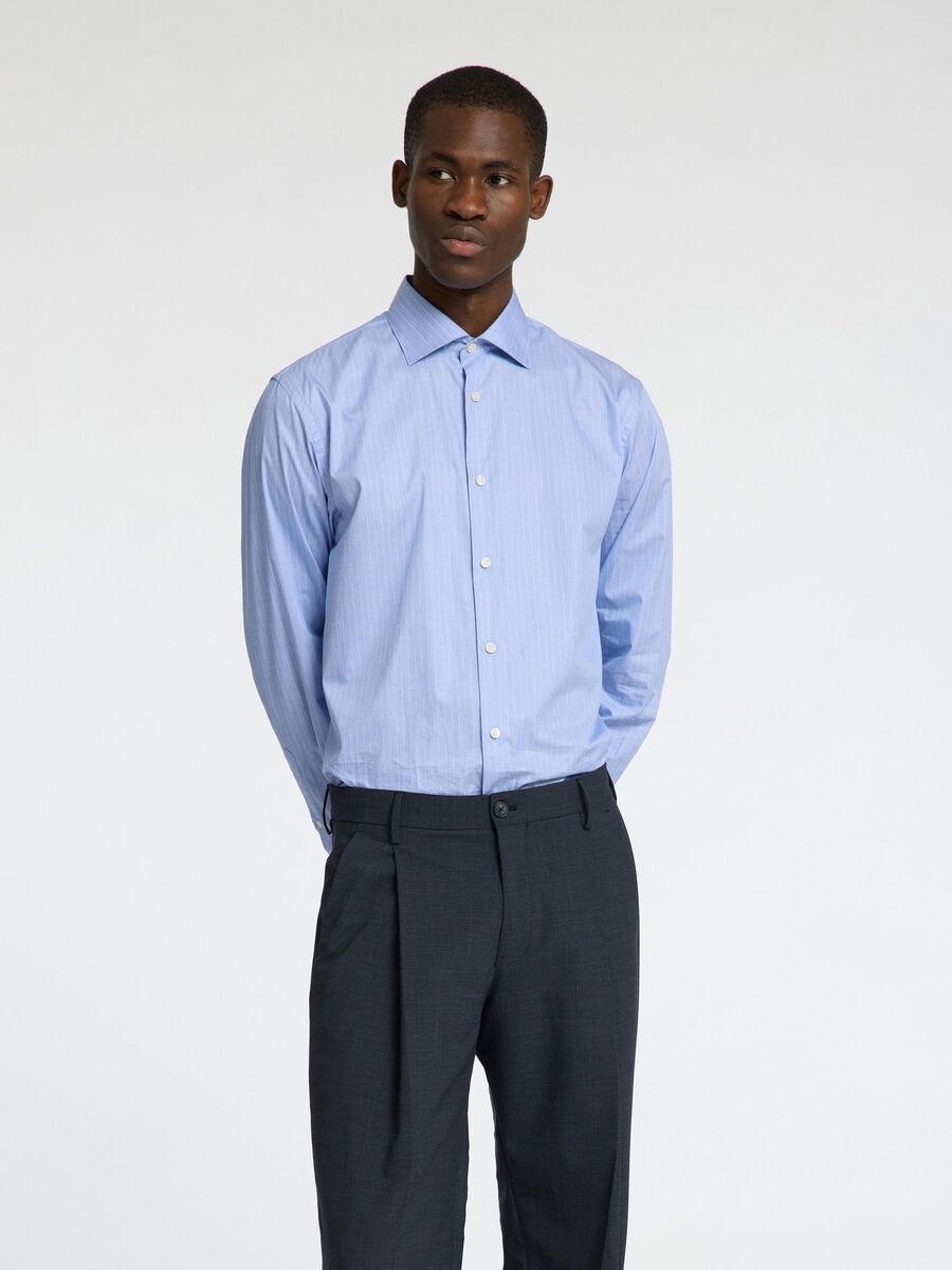 Selected BUSINESS SLIM FIT HEMD, Chambray Blue, highres - 16098305_ChambrayBlue_1200839_003.jpg