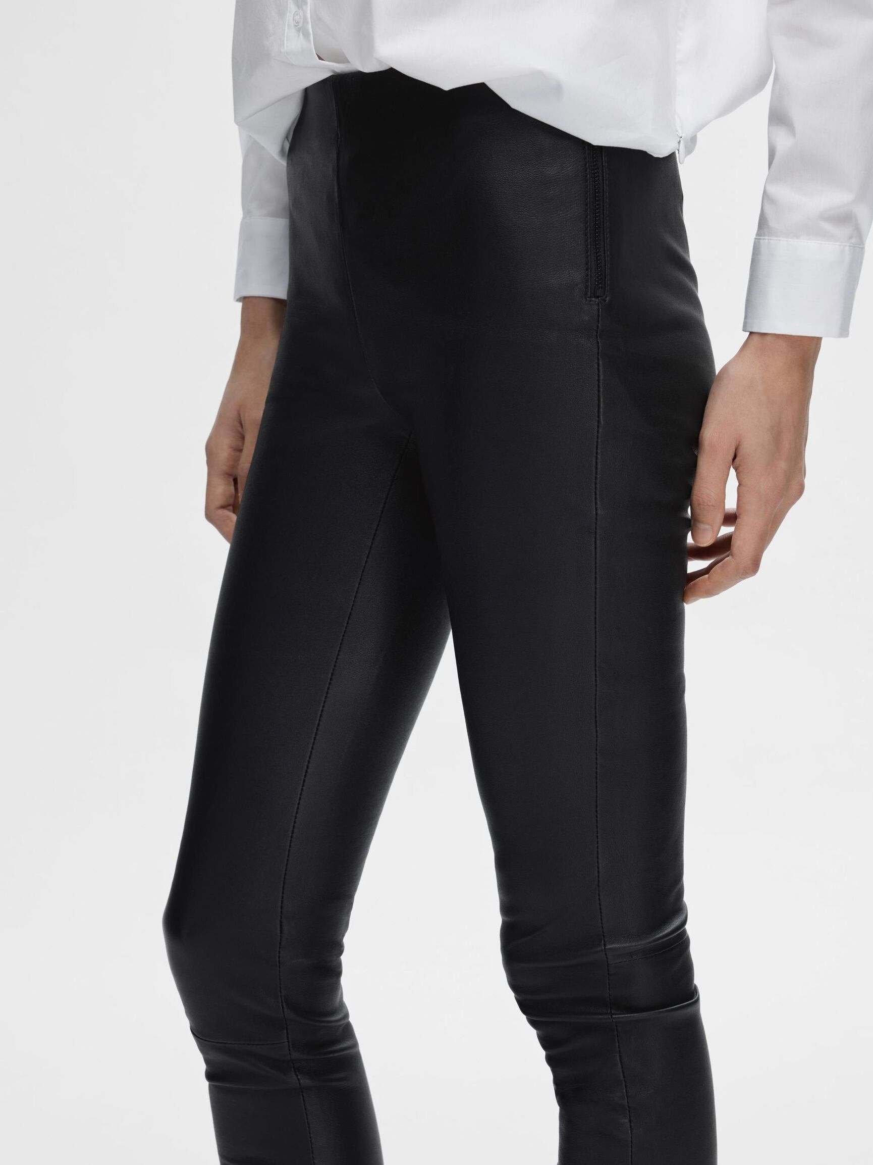 LAMM LEDER LEGGINGS, Black, highres