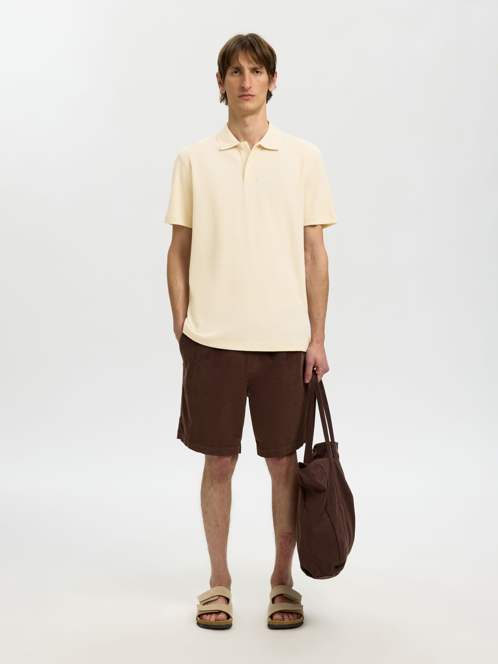 KORTE ÆRMER POLO, Birch, highres