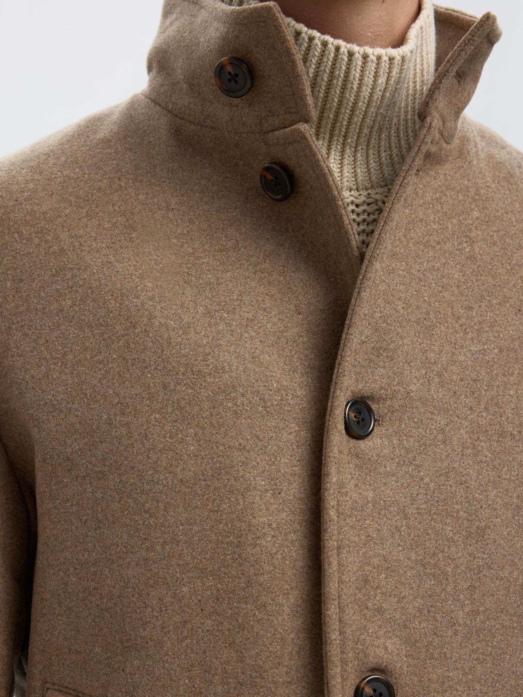 WOOL BLEND JACKET, Fallen Rock, highres