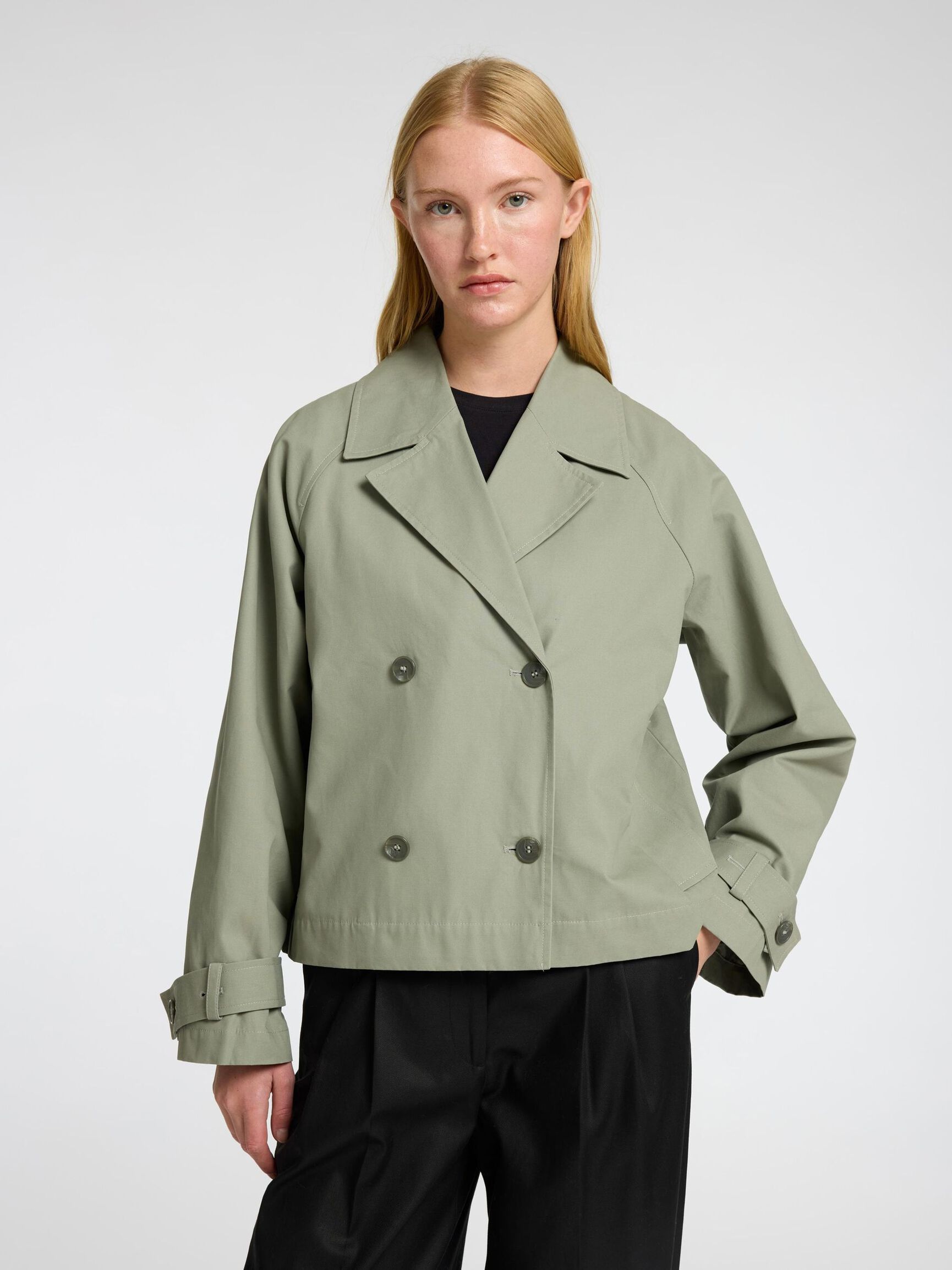 KURZER TRENCHCOAT, Vetiver, highres