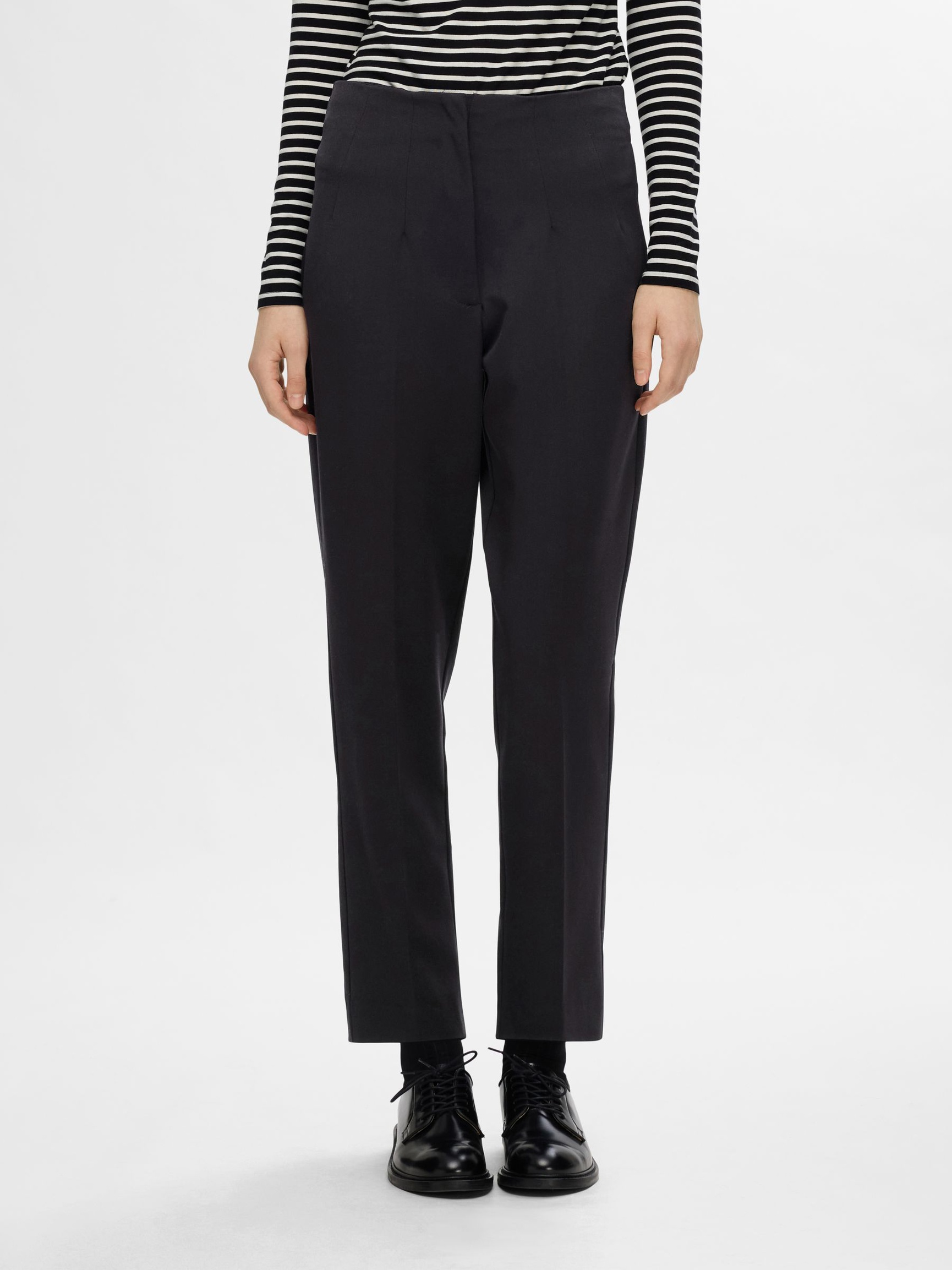 TAILORED TAPERED TROUSERS, Black, highres