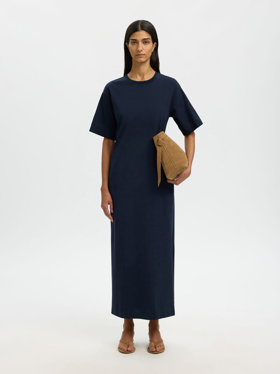 Product tile image - MAXI SHORT SLEEVED DRESS, Dark Sapphire | 16096501_DarkSapphire