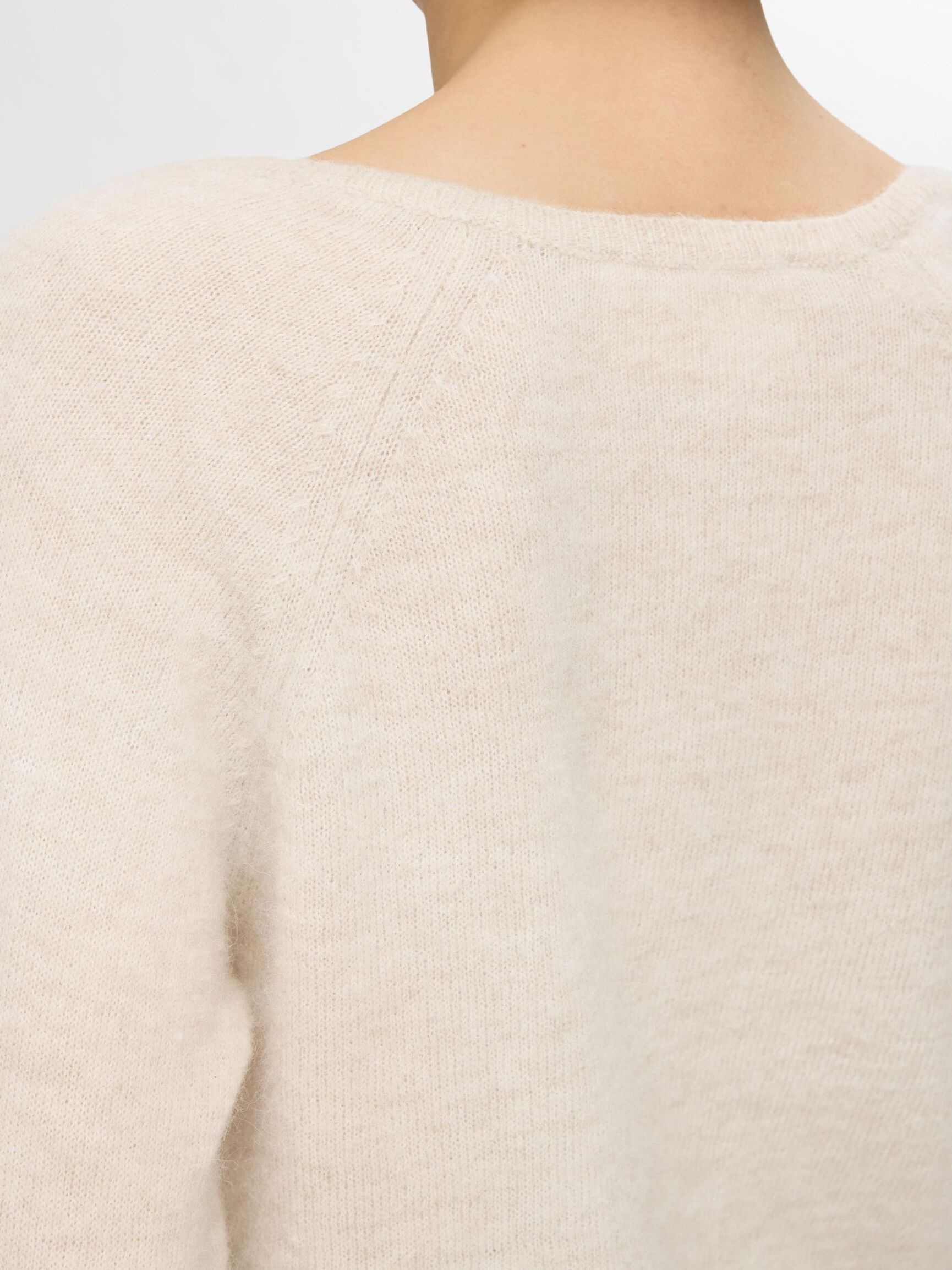 WOLLGEMISCH V-AUSSCHNITT PULLOVER, Birch, highres