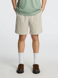DRAWSTRING SHORTS, Light Sand Melange, highres
