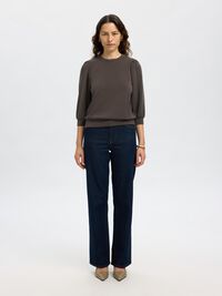 PUFF SLEEVE SWEATSHIRT, Delicioso, highres