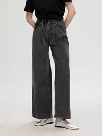 BUNDFALTEN WIDE FIT JEANS, Grey Denim, highres