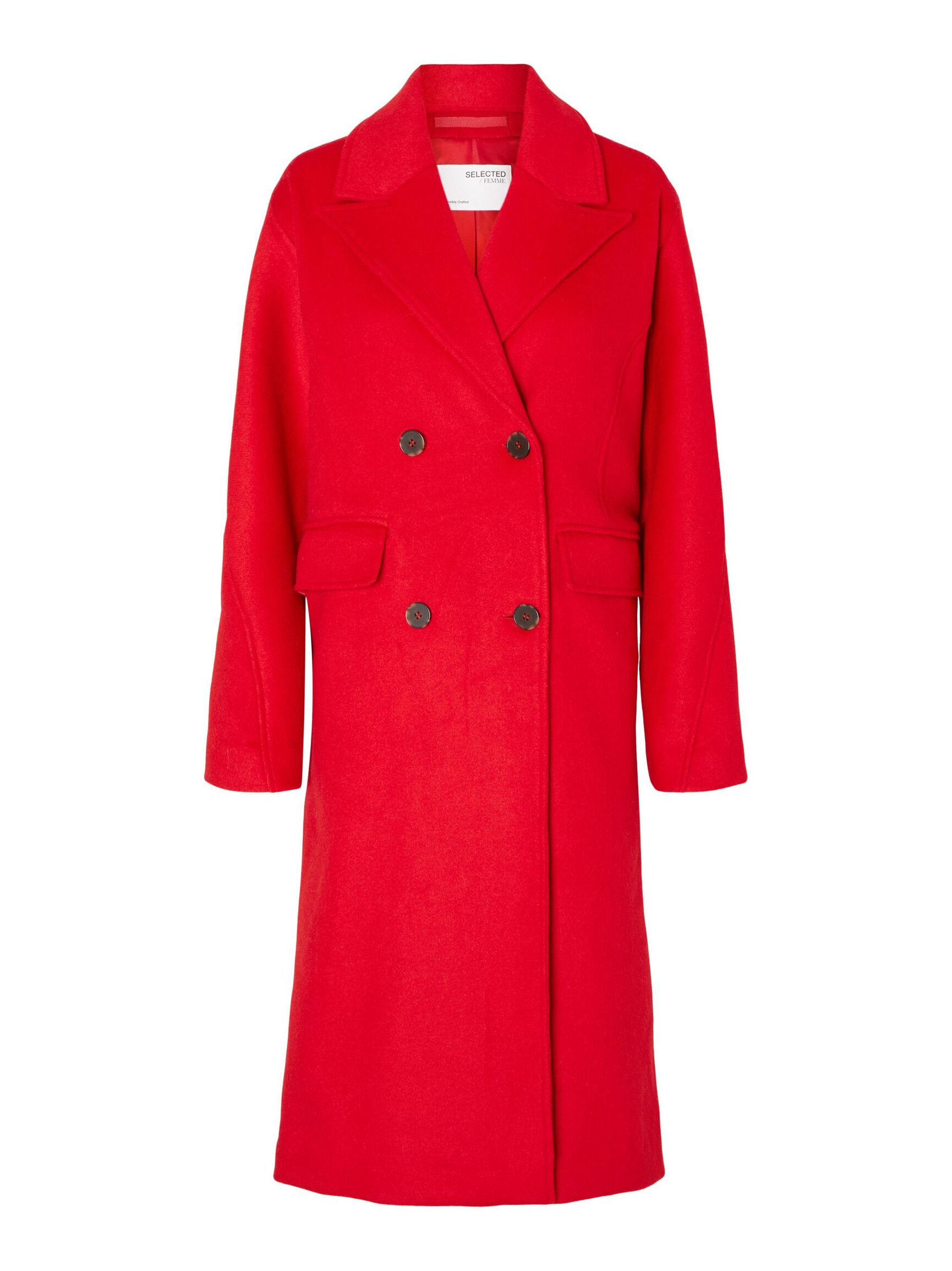 DOUBLE-BREASTED WOOL BLEND COAT, Ski Patrol, highres