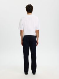 196 FLEX STRAIGHT FIT JEANS, Blue Black Denim, highres