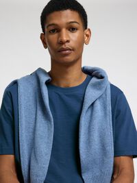COTTON SLUB T-SHIRT, Oceana, highres