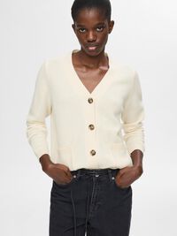 100% ULD CARDIGAN, Birch, highres