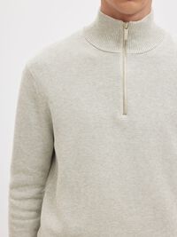 MEDIA CREMALLERA JERSEY, Light Grey Melange, highres