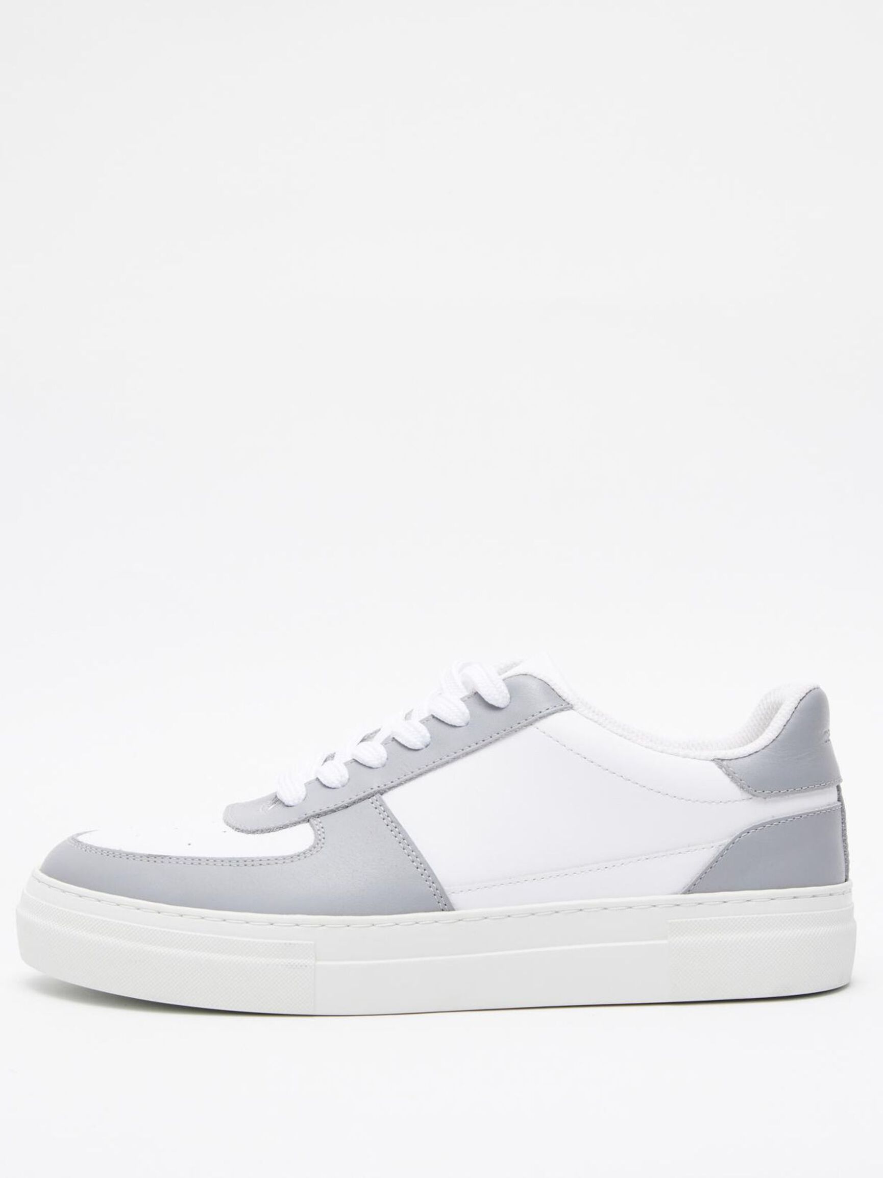 LEDER SNEAKERS, Grey, highres