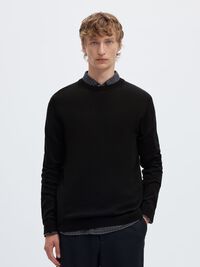 PULLOVER, Black, highres