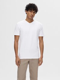 V-NECK T-SHIRT, Bright White, highres