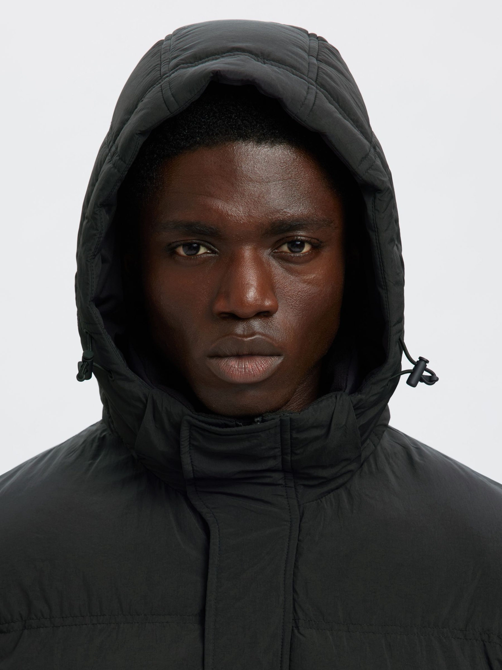 PADDED PUFFER JACKET, Black, highres