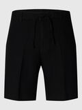Selected REGULAR FIT SHORTS AUS LEINENGEMISCH, Black, highres - 16097604_Black_001.jpg