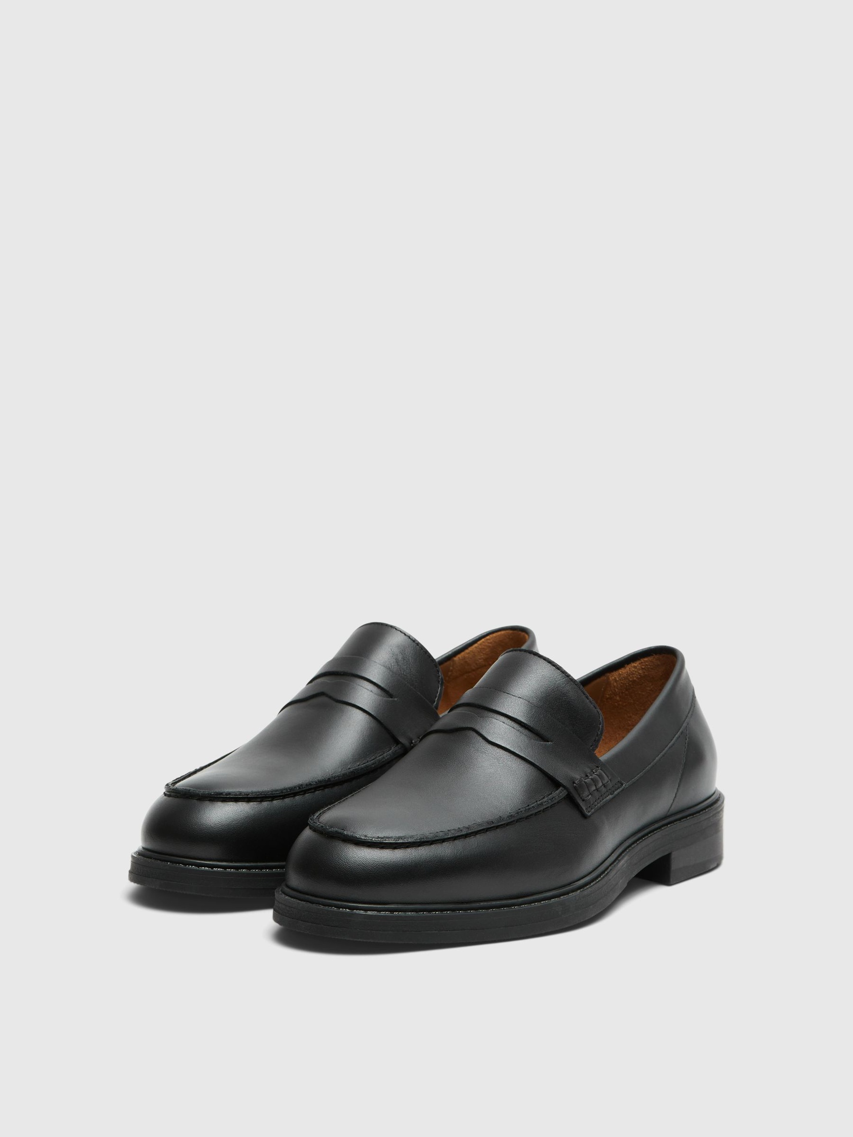 DE CUERO MOCASINES, Black, highres