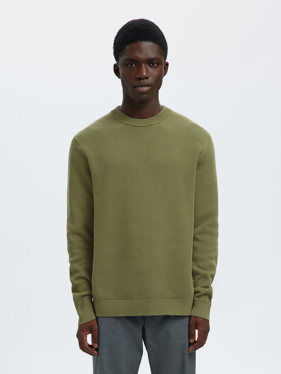 Product tile image - CREWNECK JUMPER, Deep Lichen Green | 16092599_DeepLichenGreen