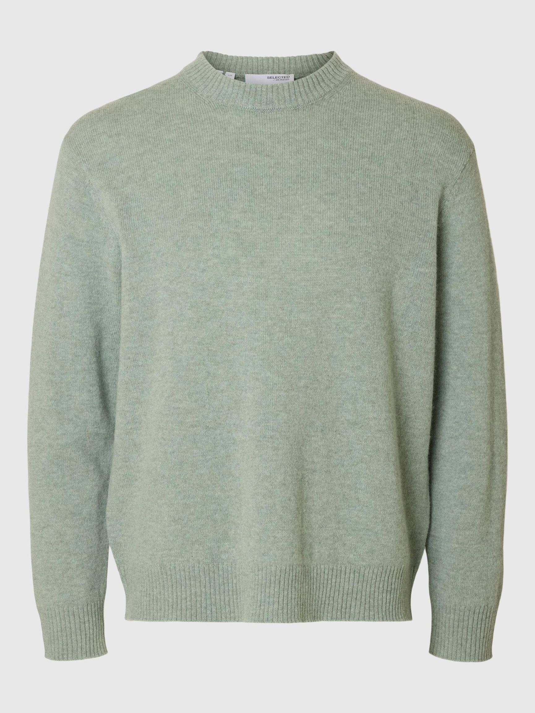 100% WOOL JUMPER, Iceberg Green, highres