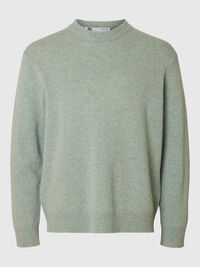 100% WOOL JUMPER, Iceberg Green, highres