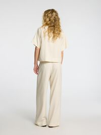 MID WAIST HOSE MIT WEITEM BEIN, Birch, highres