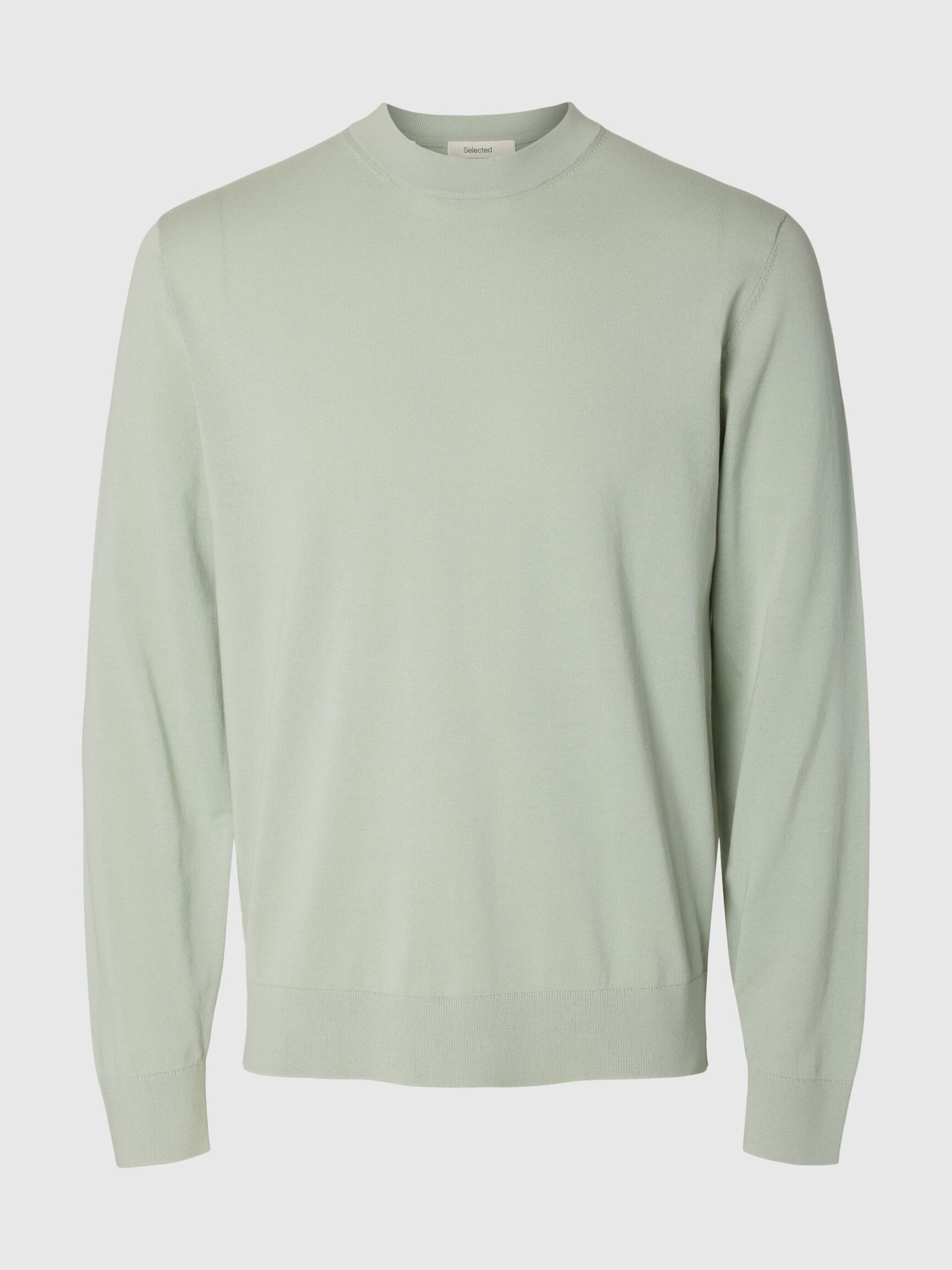 BAUMWOLL PULLOVER, Aqua Gray, highres