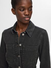 VESTITO DI JEANS, Black Denim, highres