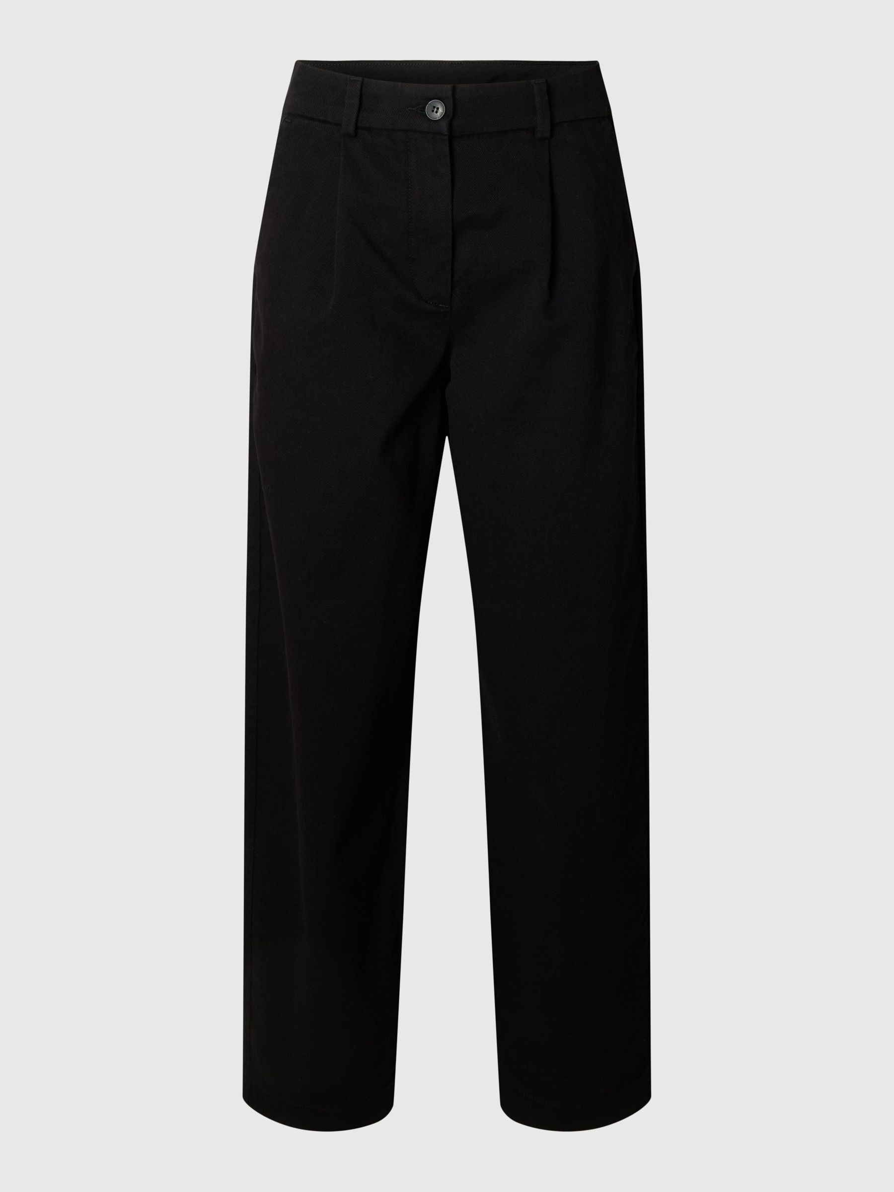 MID WAIST BARREL FIT HOSEN, Black, highres