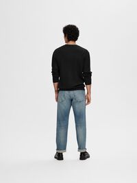 VISCOSE BLEND SWEATSHIRT, Black, highres