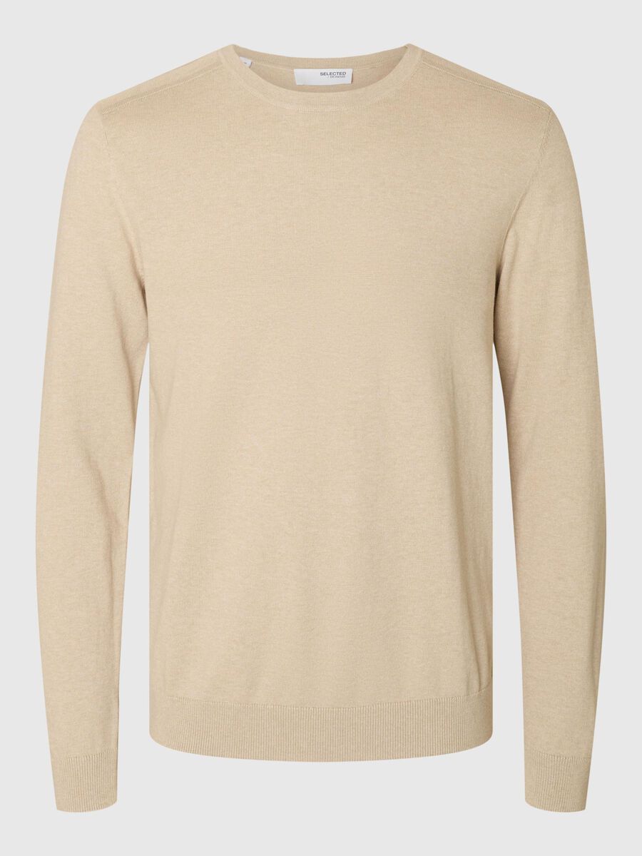 Selected LANGARM STRICKPULLOVER, Oatmeal, highres - 16074682_Oatmeal_778122_001.jpg