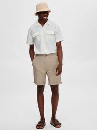 COTTON CHINO SHORTS, Crockery, highres