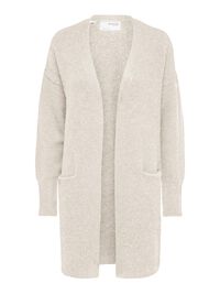 LONG KNITTED CARDIGAN, Birch, highres