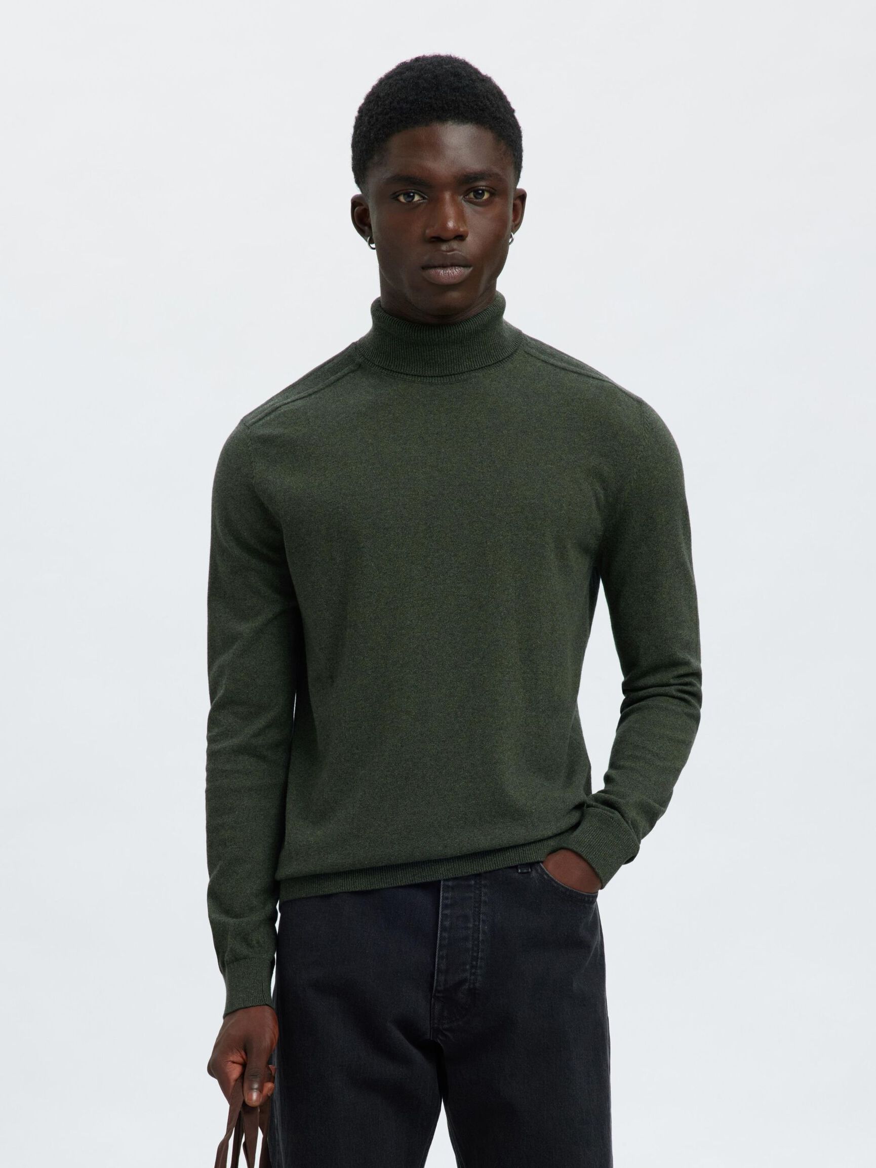 MANCHES LONGUES ET COL ROULÉ PULLOVER, Forest Night, highres