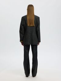 WOOL BLEND BLAZER, Dark Grey, highres