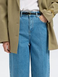HIGH WAISTED BARREL FIT JEANS, Light Blue Denim, highres