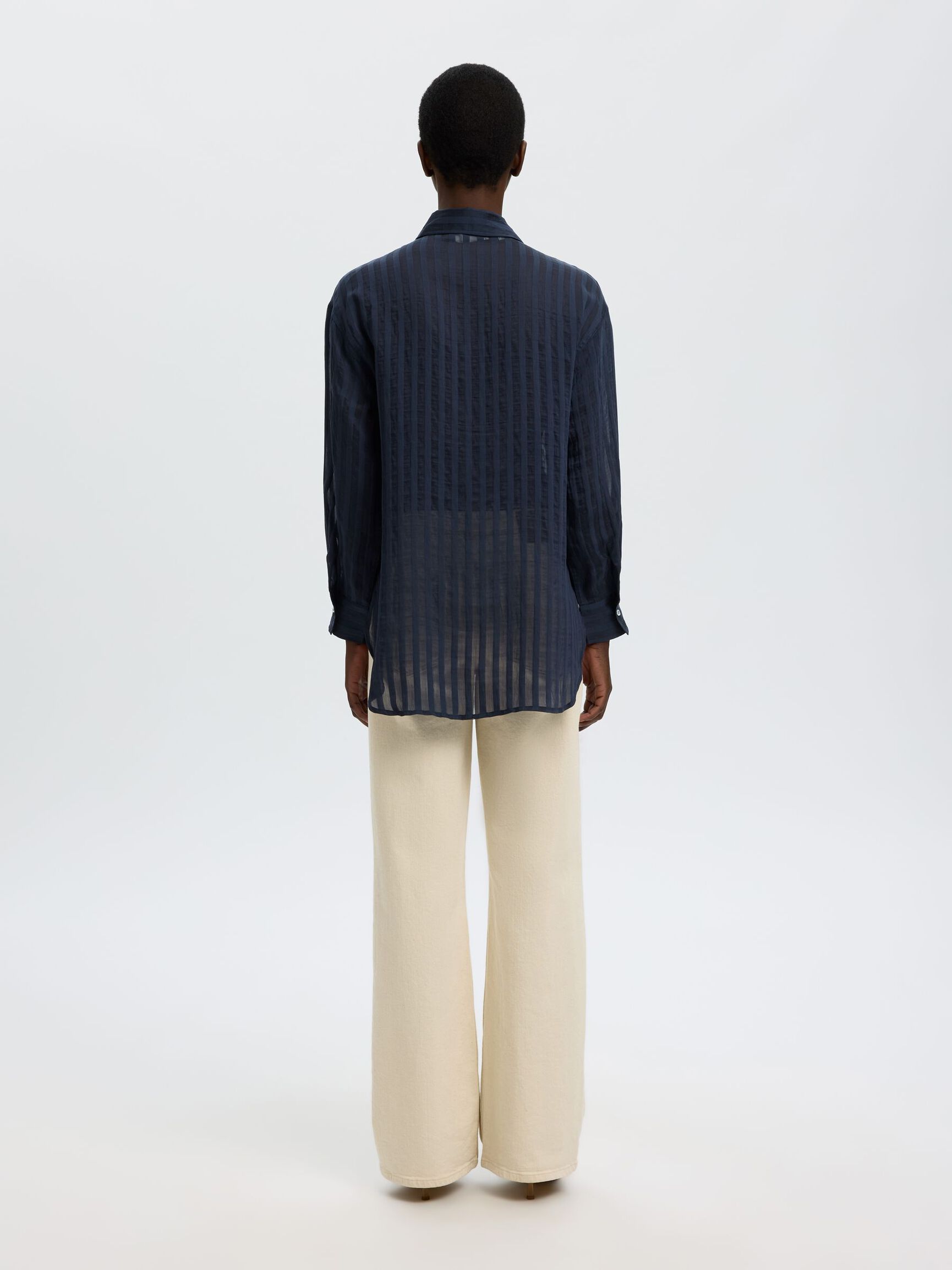 OVERSIZED FIT OVERHEMD MET LANGE MOUWEN, Dark Sapphire, highres