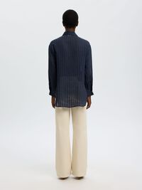 OVERSIZED FIT OVERHEMD MET LANGE MOUWEN, Dark Sapphire, highres