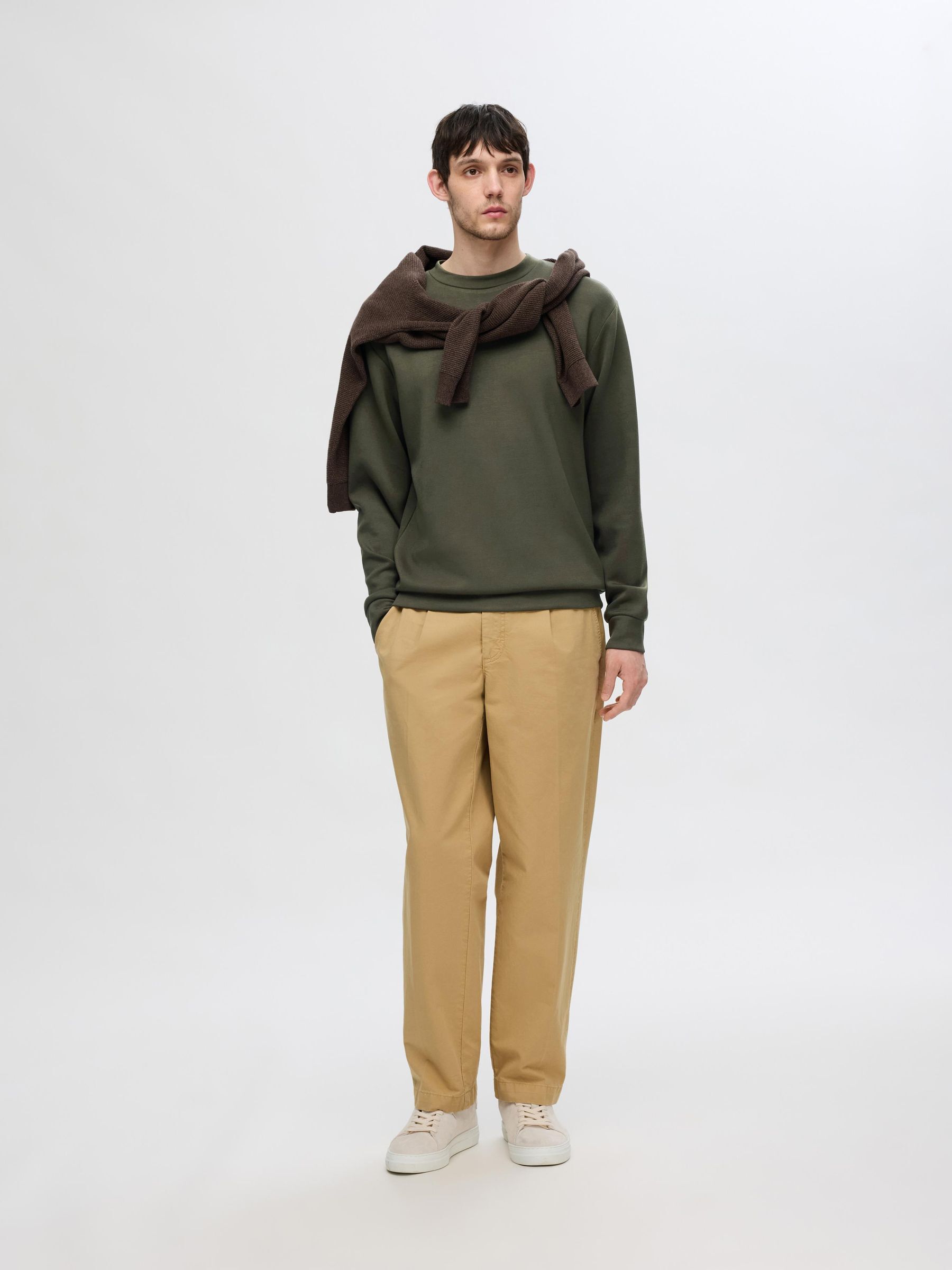 VISCOSE BLEND SWEATSHIRT, Forest Night, highres