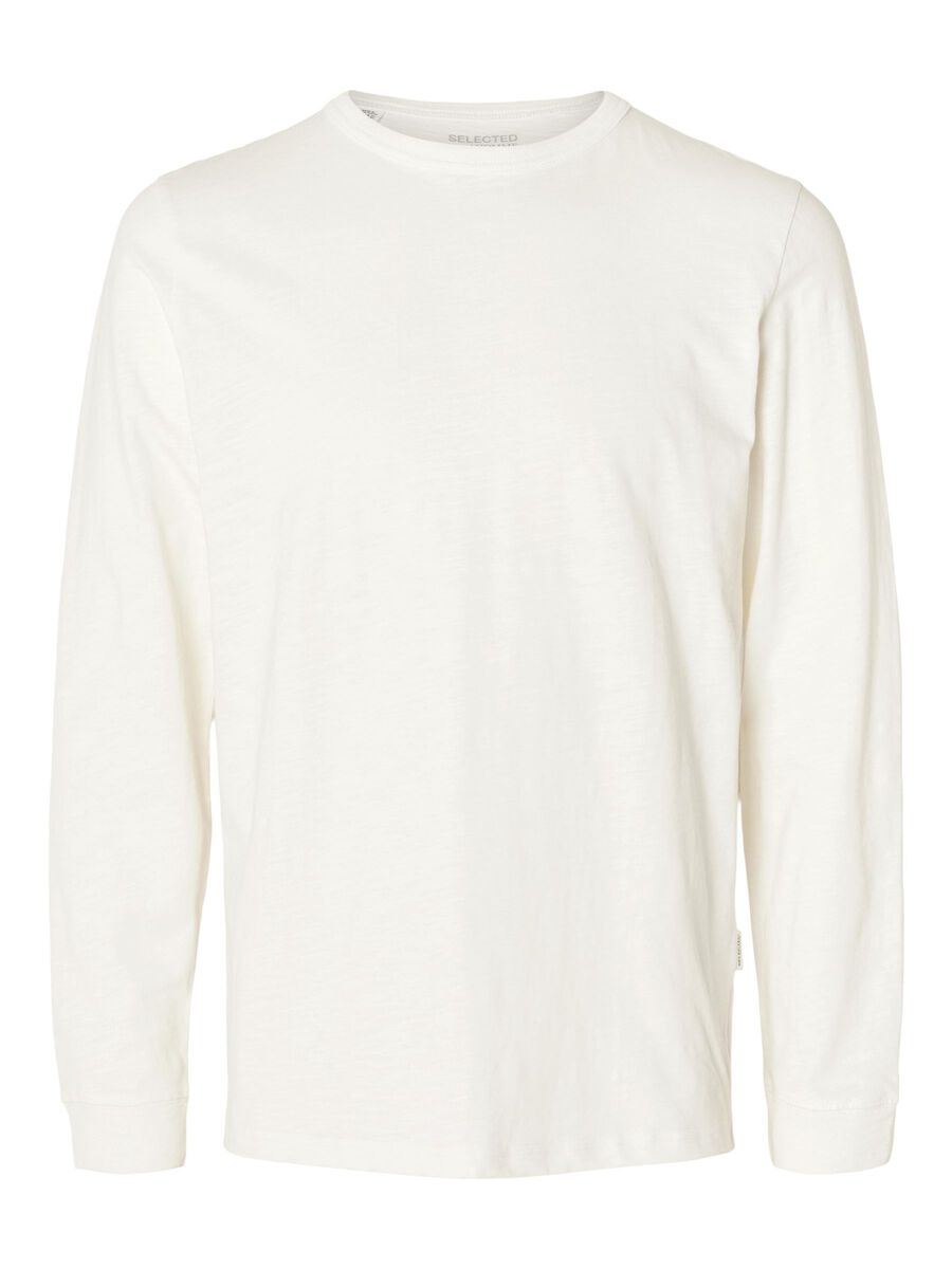 Selected LONG-SLEEVED T-SHIRT, Egret, highres - 16091114_Egret_001.jpg