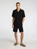 Selected STRIPED COTTON SHORTS, Black, highres - 16091289_Black_008.jpg