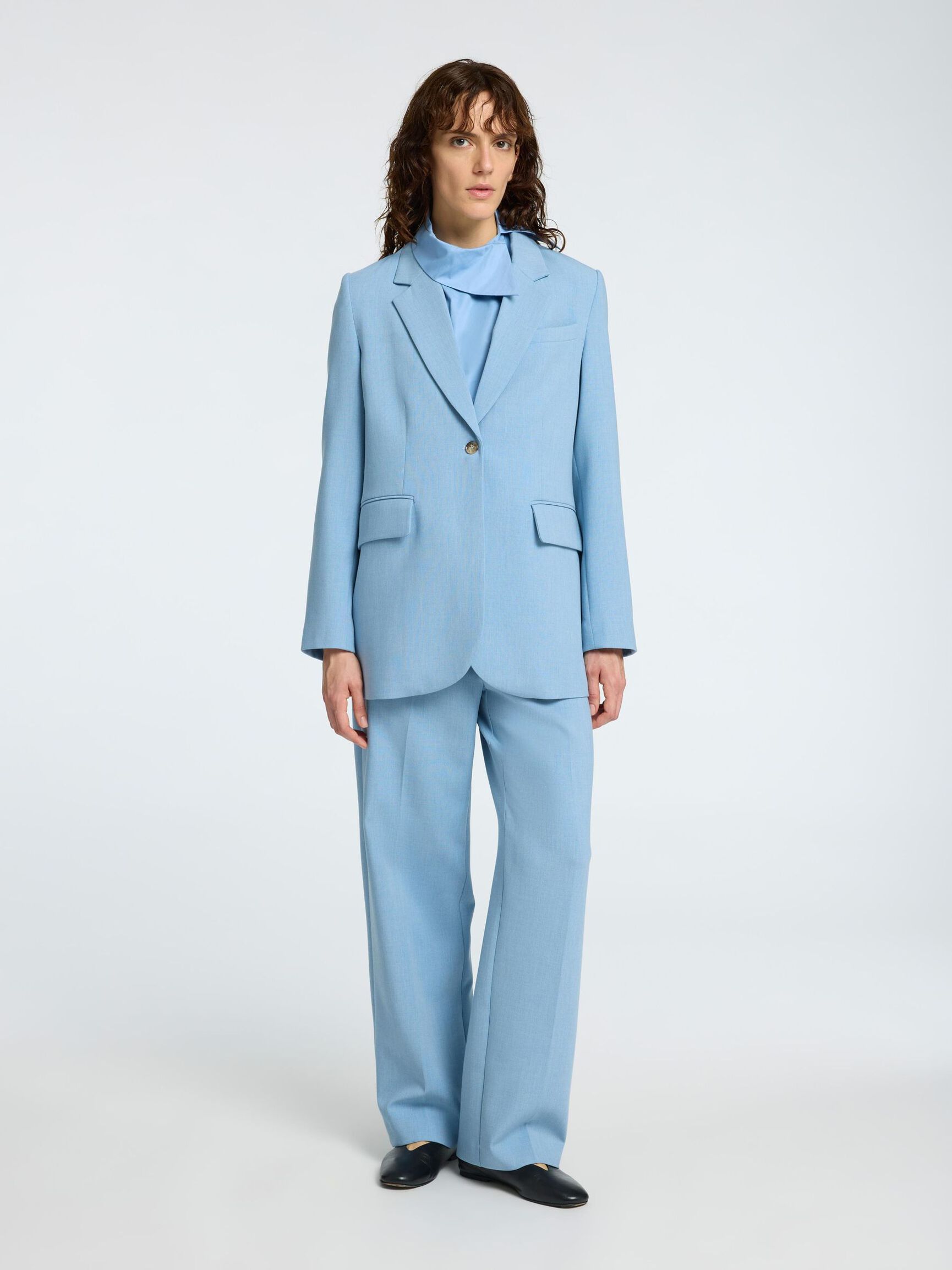 VISKOSEMIX OVERSIZE-BLAZER, Endless Sky, highres