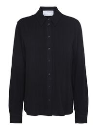 VISKOSEBLANDING SKJORTE, Black, highres