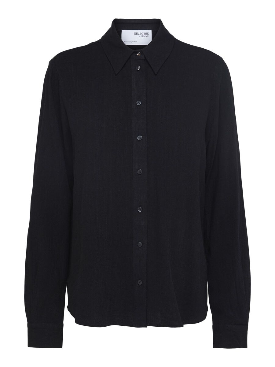 Selected VISKOSEMIX HEMD, Black, highres - 16082298_Black_001.jpg